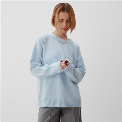 Джемпер женский MINAKU: Knitwear collection, светло-голубой, размер 46-48