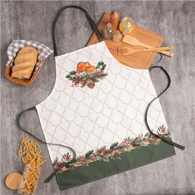 Фартук новогодний «Этель» Robin 60×70 см, 100% хлопок, саржа 190 г/м²