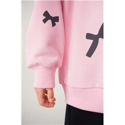 Свитшот оверсайз для девочки из футера трехнитки Happyfox