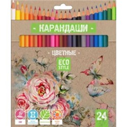 Карандаши 24цв "ECO Style.Quality" к/уп 2465 BG {Китай}