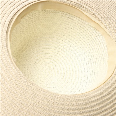 Шляпа женская MINAKU с бантом, цвет бежевый, молочный, размер 58