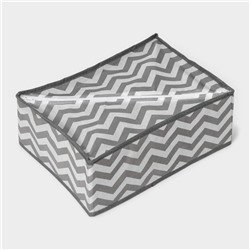 Органайзер для хранения белья «Зигзаг», 8 ячеек, 32×24×12 см, серый