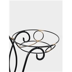 Подставка для цветов «Журавль», d=17 см, цвет чёрный