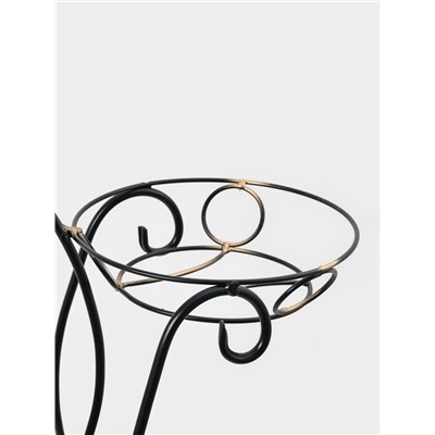 Подставка для цветов «Журавль», d=17 см, цвет чёрный