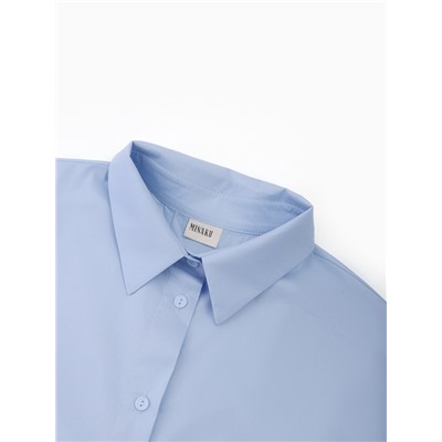 Рубашка женская MINAKU: Casual Collection, размер 52, цвет голубой