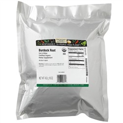 Frontier Natural Products, органический нарезанный и просеянный корень лопуха, 453 г (16 унций)