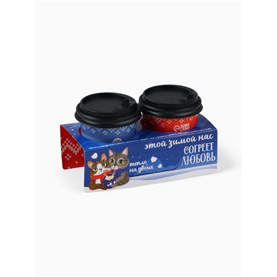 Чай подарочный новогодний «Тепло на двоих», набор 2 шт.×3 г