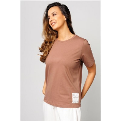 Футболка женская базовая 402BRN (Коричневый)
