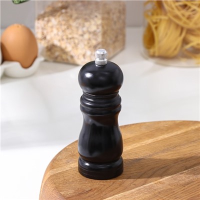 Мельница для специй Доляна, 13×4.5 см, металлический механизм, цвет чёрный