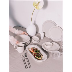Блюдо Magistro Jarwah Lausanne, 31.7×14.5 см, фарфор, белое