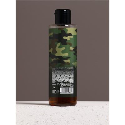 Подарочный набор «23 Февраля»: гель для душа 200 мл и мочалка для тела, HARD LINE