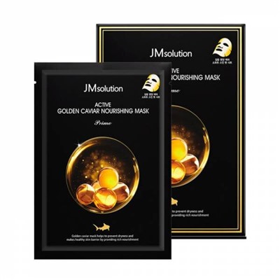JMsolution Питательная маска-салфетка с экстрактом икры и золотом Active Golden Caviar Nourishing Mask