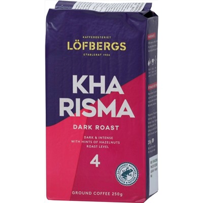Lofbergs Lila. Kharisma (молотый) 250 гр. мягкая упаковка