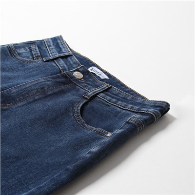 Джинсы женские мом утеплённые, синие, размер 25 (40-42), синие