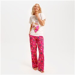 Пижама новогодняя женская (футболка, брюки) KAFTAN Girl, размер 48-50