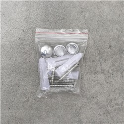 Крючок настенный на планке, двигающийся, Accoona А166-6, 6 шт., хром