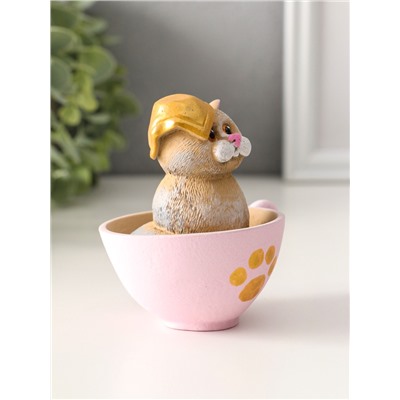 Фигурка «Котик в чашке», 10×9×7.5 см