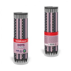 Карандаш пластиковый "Точки" HB трехгранный, с ластиком 55276 ErichKrause