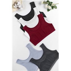 Майка-топ в рубчик для девочки 5шт. Happyfox