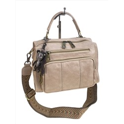 Женская сумка из искусственной кожи, цвет бежевый