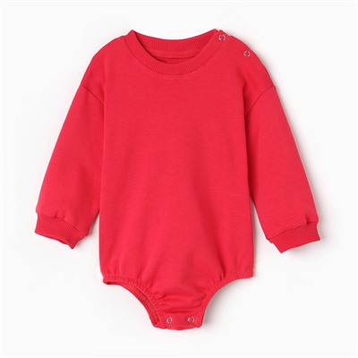 Свитшот - комбинезон детский MINAKU, рост 56-62 см, малиновый