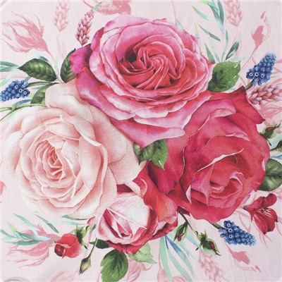 Скатерть круглая «Этель. Розы», d=160 см, 100 % хлопок, саржа 190 г/м²