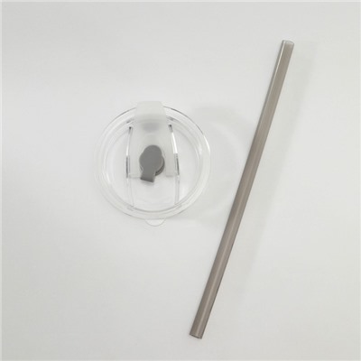 Стакан с крышкой и трубочкой «Фрутис», 410 мл, стекло, МИКС