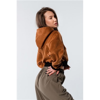 Свитшот 4 оверсайз короткий (Кэмел)