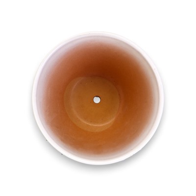 Горшок для цветов «Азия», 5 л, d=22 см, h=19.5 см, с поддоном, керамика, белый