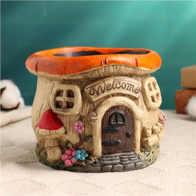 Декоративное кашпо для цветов «Домик», 14×14×11 см, керамическое, Greengo