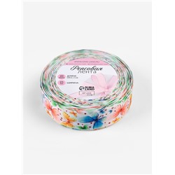 Лента репсовая «Бабочки», 25 мм, 18±1 м, разноцветная