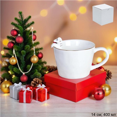 Кружка 400 мл Лошадь 14 см / B5479 /уп 48/Символ года 2026/ подарочная коробка