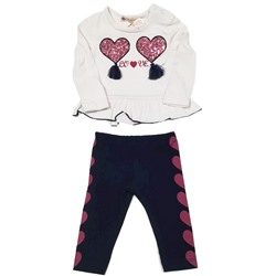 19507 Костюм для девочки хлопковый с лосинами