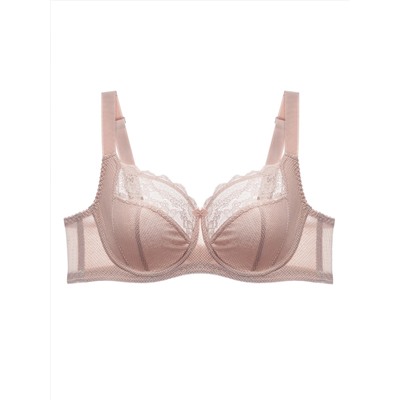 Omsa Бюстгальтер OmD 1176L EVERYDAY Бюстгальтер с мягкой чашкой  из сетки с кружевом (Т-образный шов)
