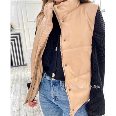 жилет эко кожа