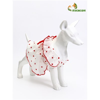 Платье для животных «Зефирка», полиэстер, M, ДС 30, ОГ 40 см, полиэстер