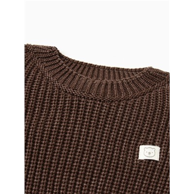 Джемпер вязаный Крошка Я, рост 68-74 см, коричневый