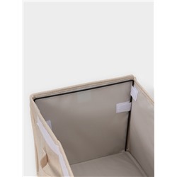 Короб стеллажный с крышкой LaDо́m, 38×26×24 см, бежевый, материал батист