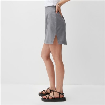Юбка мини женская MINAKU: Casual Collection, серая, размер 44