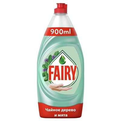 Средство для мытья посуды Fairy, гель, чайное дерево и мята, 900 мл