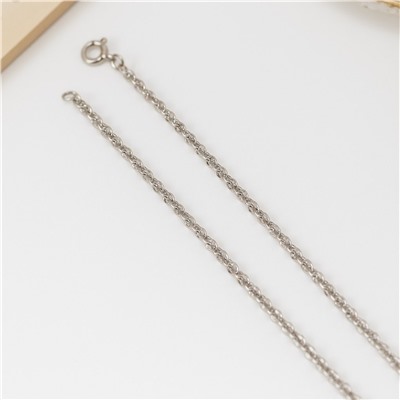 Цепочка на шею ювелирная бижутерия коллекция "Дубай" покрытие посеребрение, арт.007.214