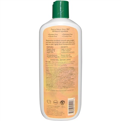 Aubrey Organics, Кондиционер с жимолостью и розой, восстановление и увлажнение, для сухих волос, 325 мл (11 унций)