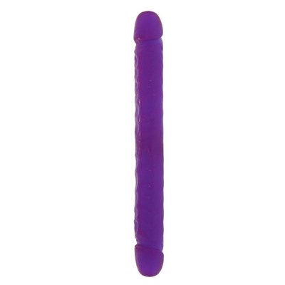 Двойной фиолетовый фаллоимитатор DOUBLE DONG LAVENDER - 30 см.