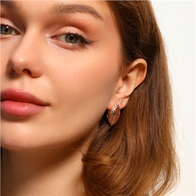 Серьги ювелирная бижутерия коллекция "Дубай" покрытие позолота с алмазной гранью, арт.213.462