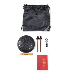 Глюкофон, цветок черный, 11 лепестков, 18×18×11 см