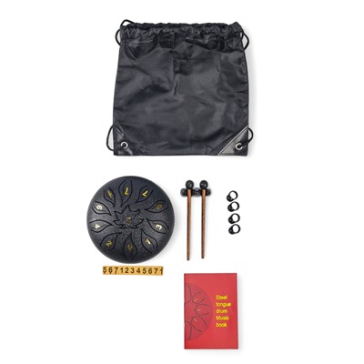 Глюкофон, цветок черный, 11 лепестков, 18×18×11 см