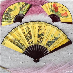 Веер 27 см бамбуковая основа / 622-9 /уп 5/600/