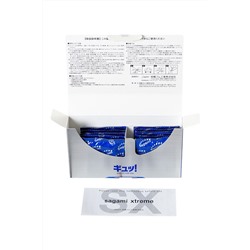 Фиолетовые презервативы Sagami 6 FIT V с волнообразной текстурой - 12 шт.