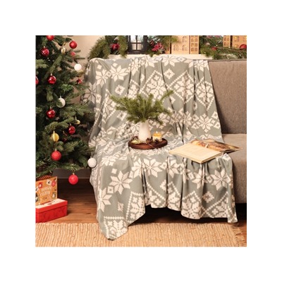 Плед флисовый новогодний «Экономь и Я. Зимние узоры», 150×130 см