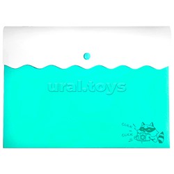 Папка для документов пластиковая А4 "Енот" полипропилен, формат А4, 31x22.5 см, 1 отделен